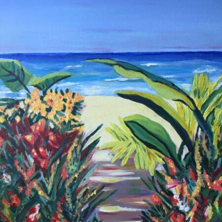 Flowers by the sea