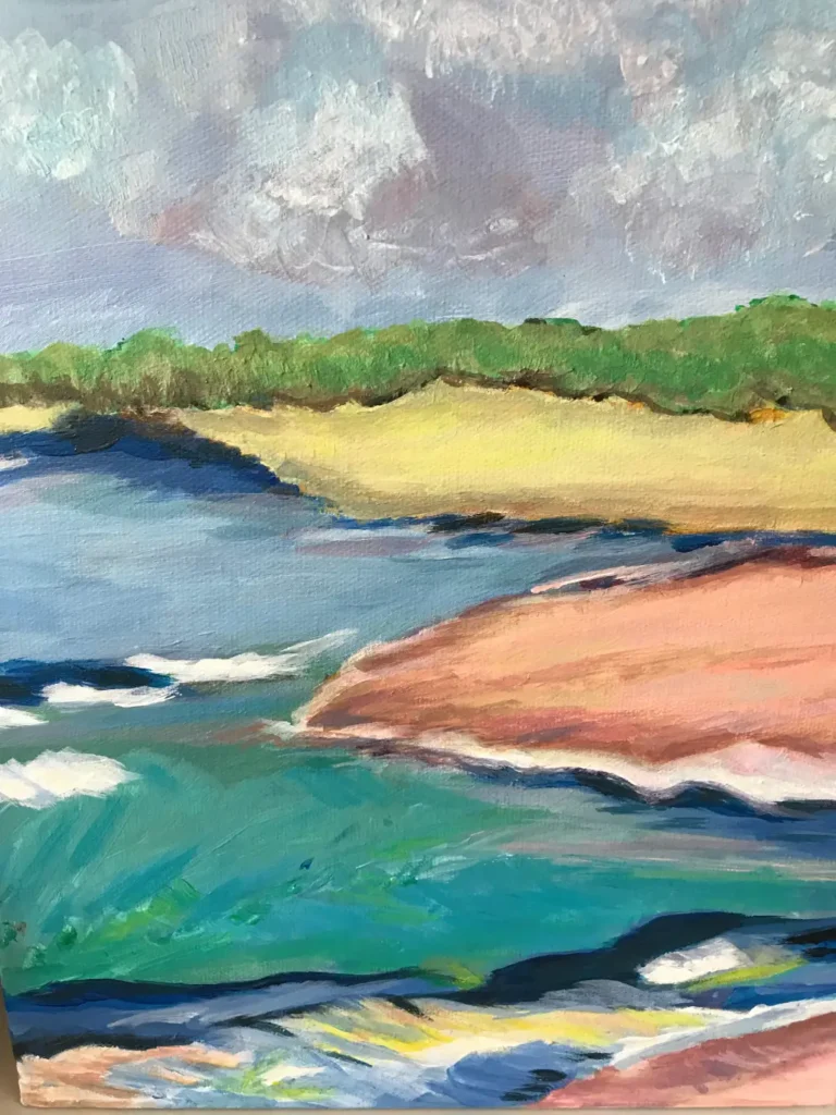 Abstract blue sea